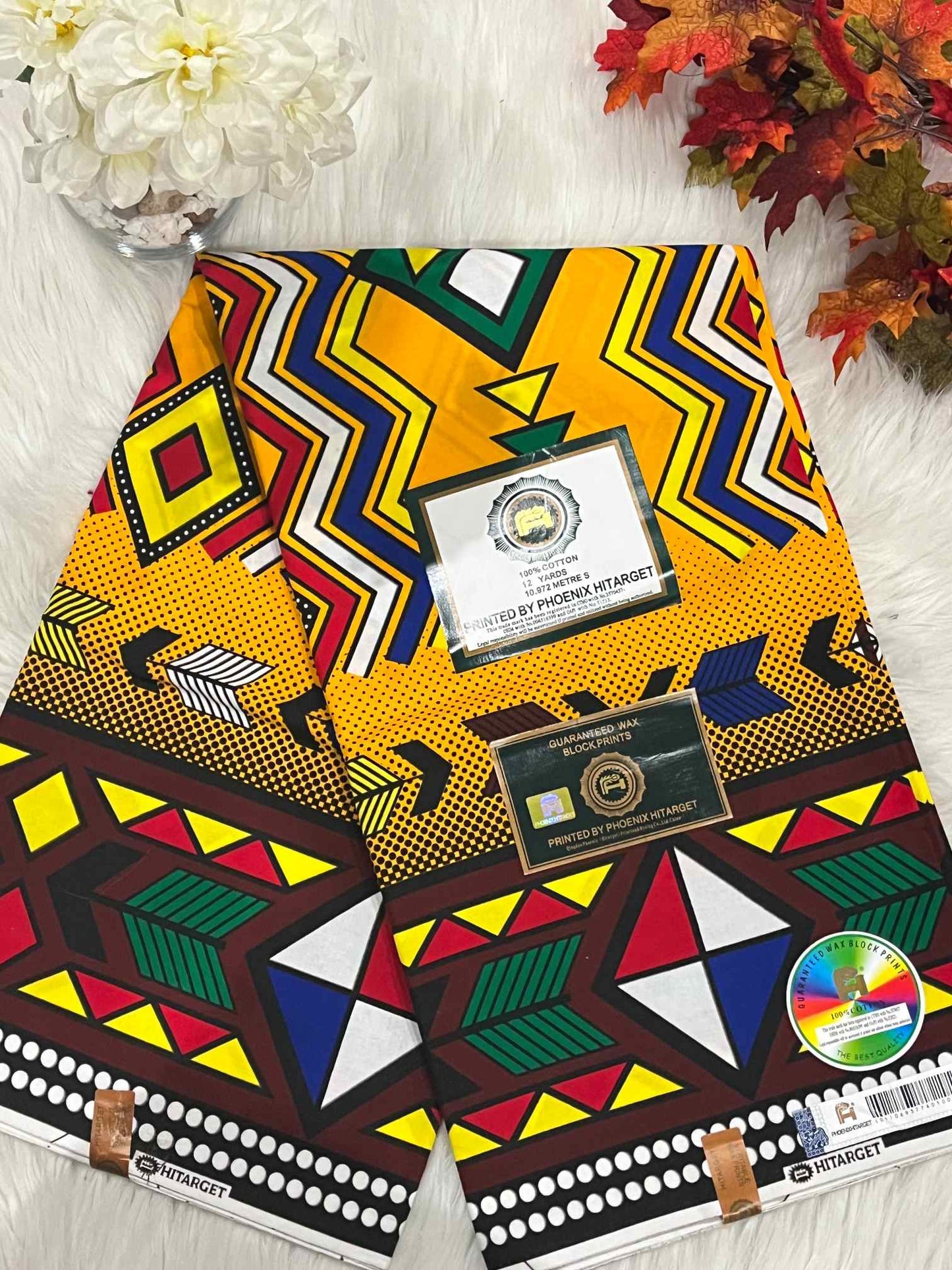 African Ankara Fabric - African Wax Print (Sold Per Yard)