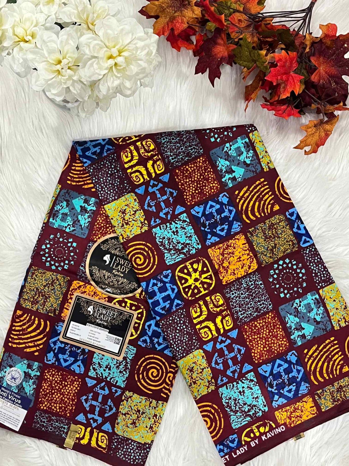 African Ankara Fabric - Geometric & Abstract Wax Print (Sold Per Yard)