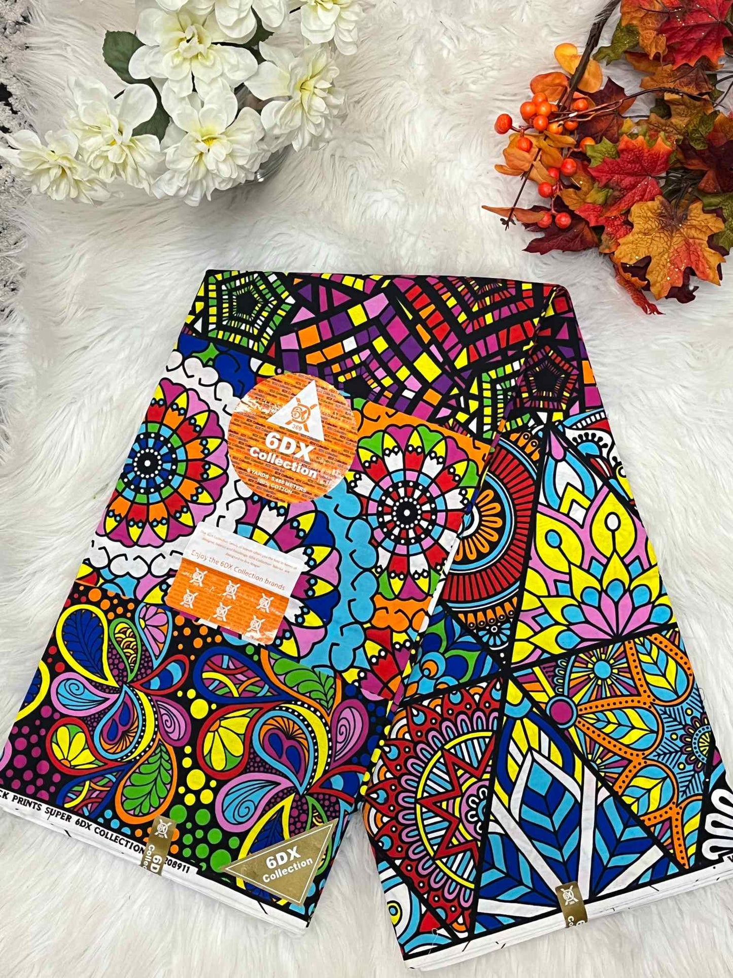 African Ankara Fabric - Geometric & Abstract Wax Print (Sold Per Yard)