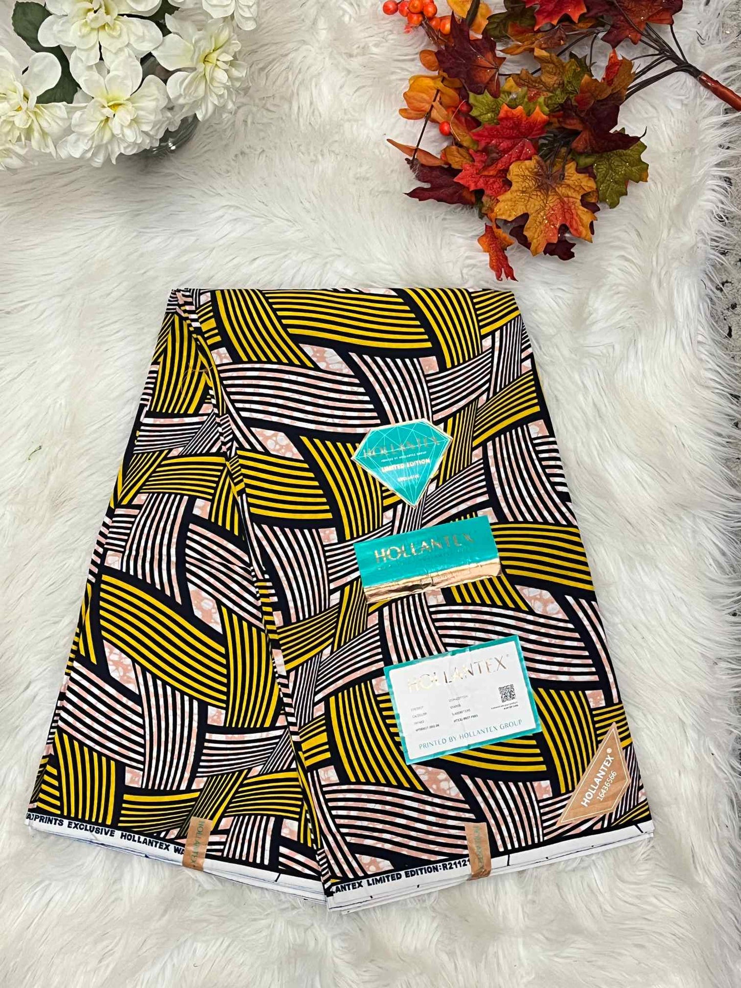 African Ankara Fabric - Geometric & Abstract Wax Print (Sold Per Yard)
