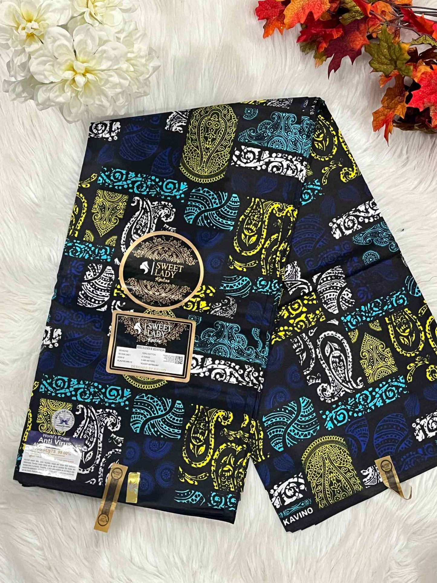 African Ankara Fabric - Geometric & Abstract Wax Print (Sold Per Yard)