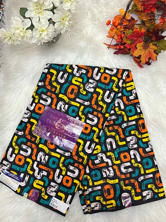 African Ankara Fabric - Geometric & Abstract Wax Print (Sold Per Yard)