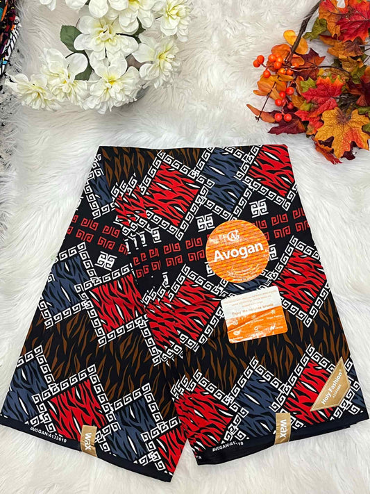 African Ankara Fabric - Geometric & Abstract Wax Print (Sold Per Yard)