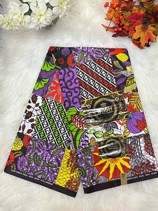 African Ankara Fabric - Geometric & Abstract Wax Print (Sold Per Yard)