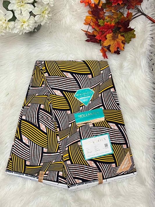 African Ankara Fabric - Geometric & Abstract Wax Print (Sold Per Yard)