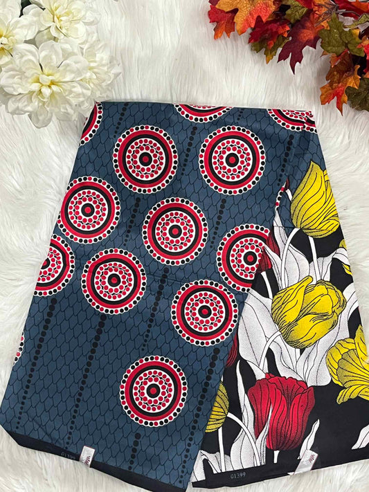 African Ankara Fabric - Geometric & Abstract Wax Print (Sold Per Yard)