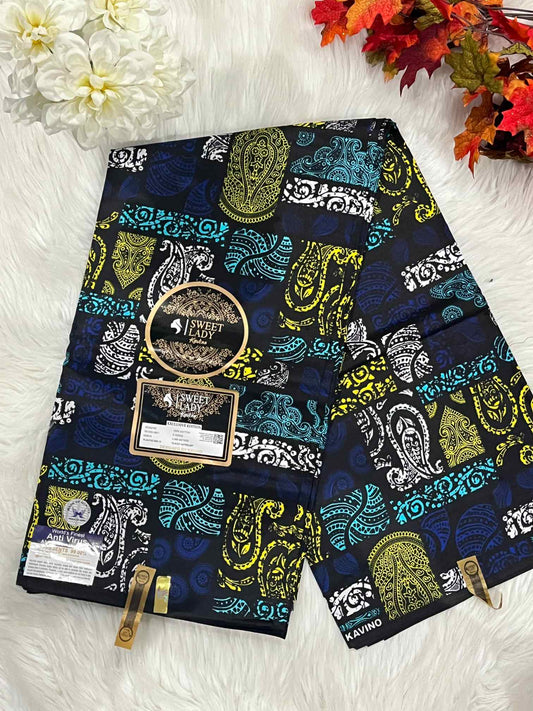 African Ankara Fabric - Geometric & Abstract Wax Print (Sold Per Yard)