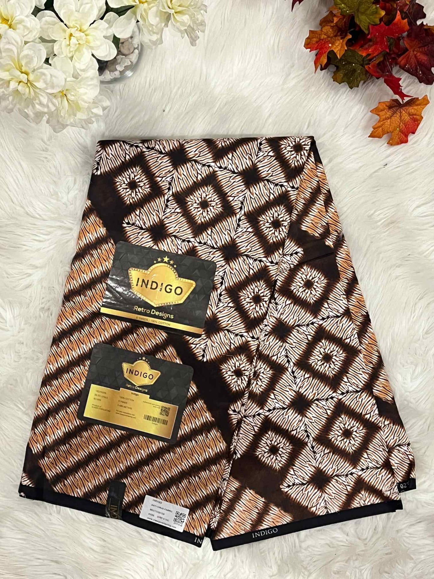 African Ankara Fabric - Geometric & Abstract Wax Print (Sold Per Yard)