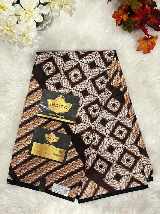 African Ankara Fabric - Geometric & Abstract Wax Print (Sold Per Yard)