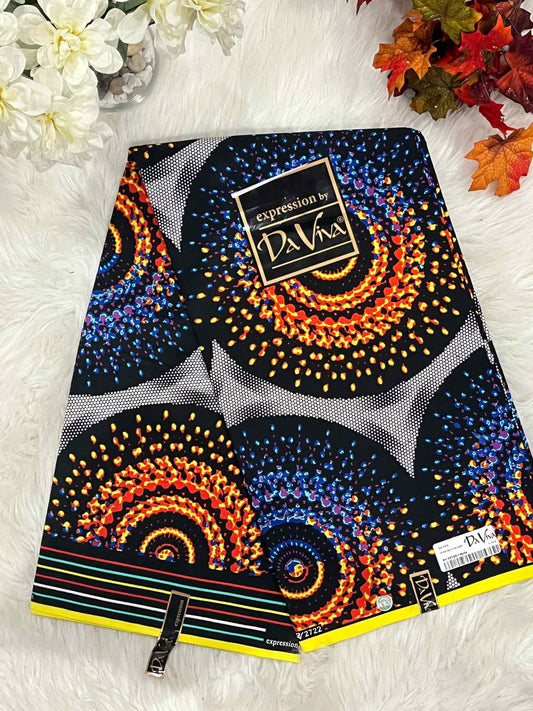 African Ankara Fabric - Geometric & Abstract Wax Print (Sold Per Yard)