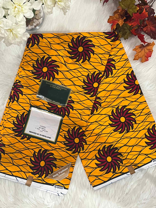 African Ankara Fabric - Geometric & Abstract Wax Print (Sold Per Yard)