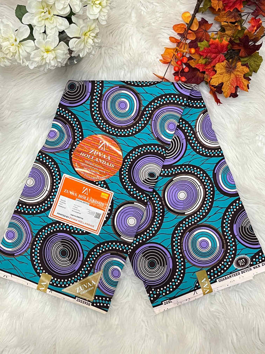 African Ankara Fabric - Geometric & Abstract Wax Print (Sold Per Yard)