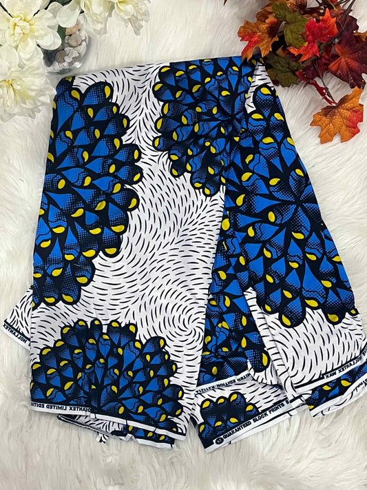 African Ankara Fabric - Geometric & Abstract Wax Print (Sold Per Yard)