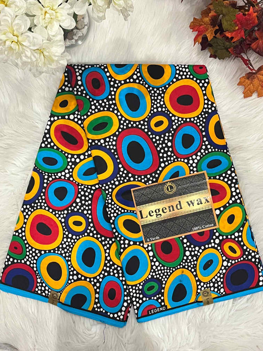 African Ankara Fabric - Geometric & Abstract Wax Print (Sold Per Yard)