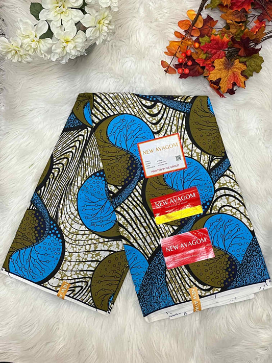 African Ankara Fabric - Geometric & Abstract Wax Print (Sold Per Yard)