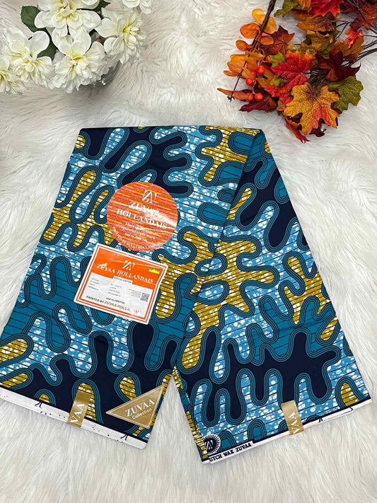 African Ankara Fabric - Geometric & Abstract Wax Print (Sold Per Yard)