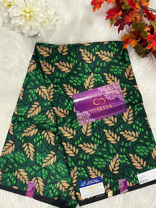 African Ankara Fabric - Flower Design Wax Print (Sold Per Yard)